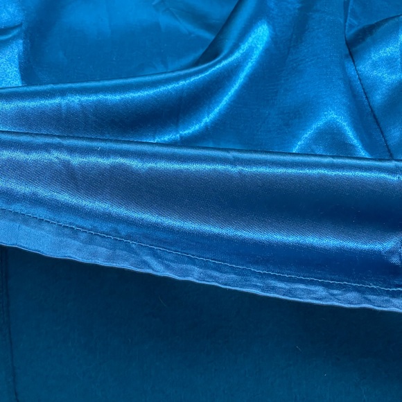 Vintage London Fog 100% Wool Winter Jacket Pea Coat Buttoned Teal Blue Size 6P - Picture 10 of 10